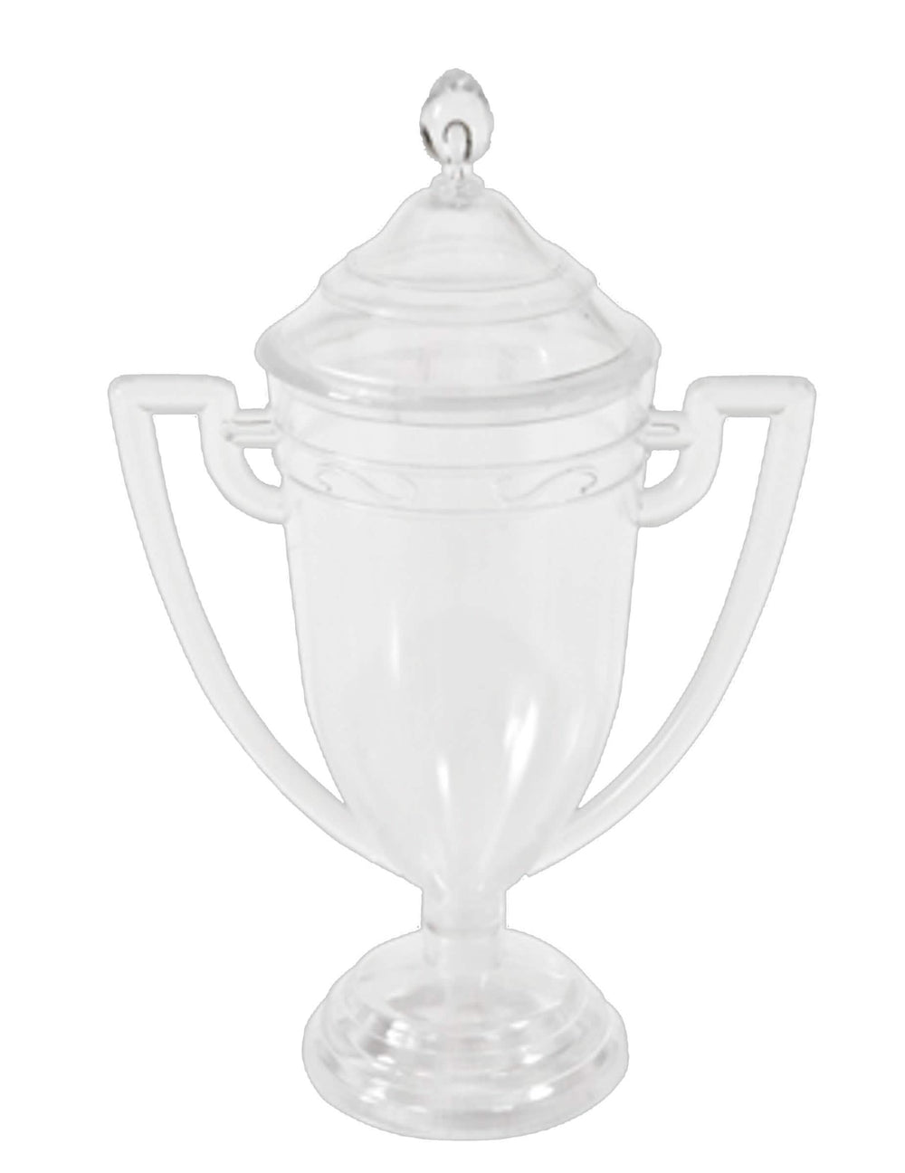 Plastový priehľadná pohár v tvare víťaznej trofeje