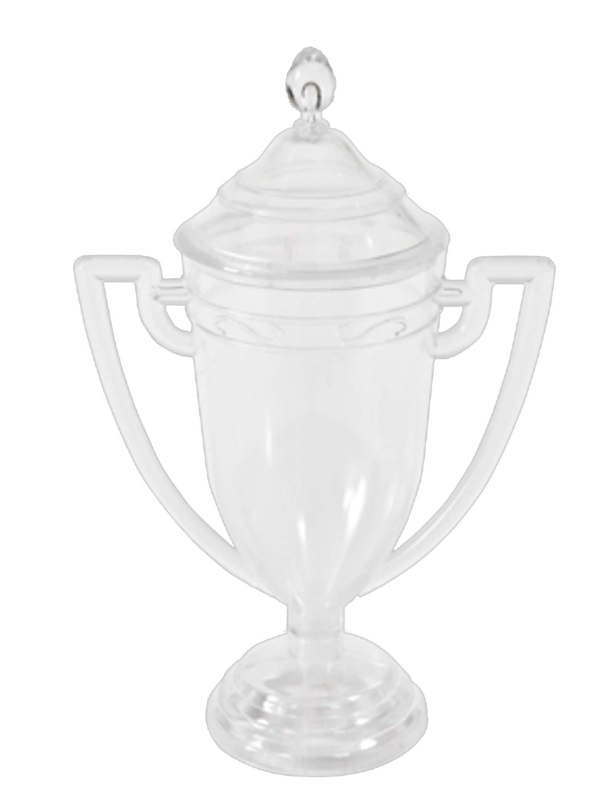 Plastový priehľadná pohár v tvare víťaznej trofeje