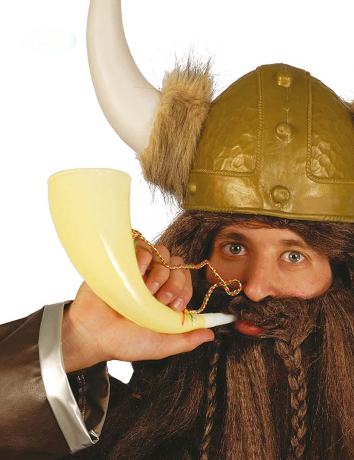 Corne de brume viking pour adulte ivoire de 24 cm
