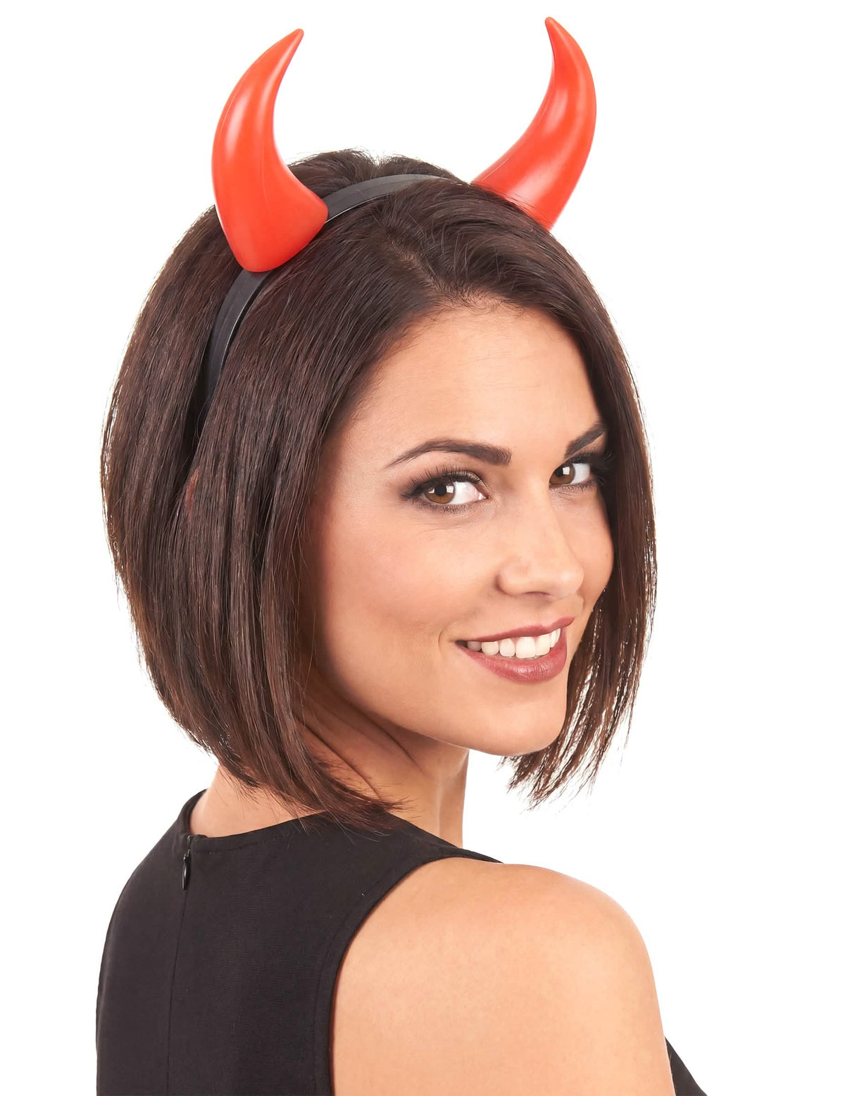 Halloween dospelé červené rohy