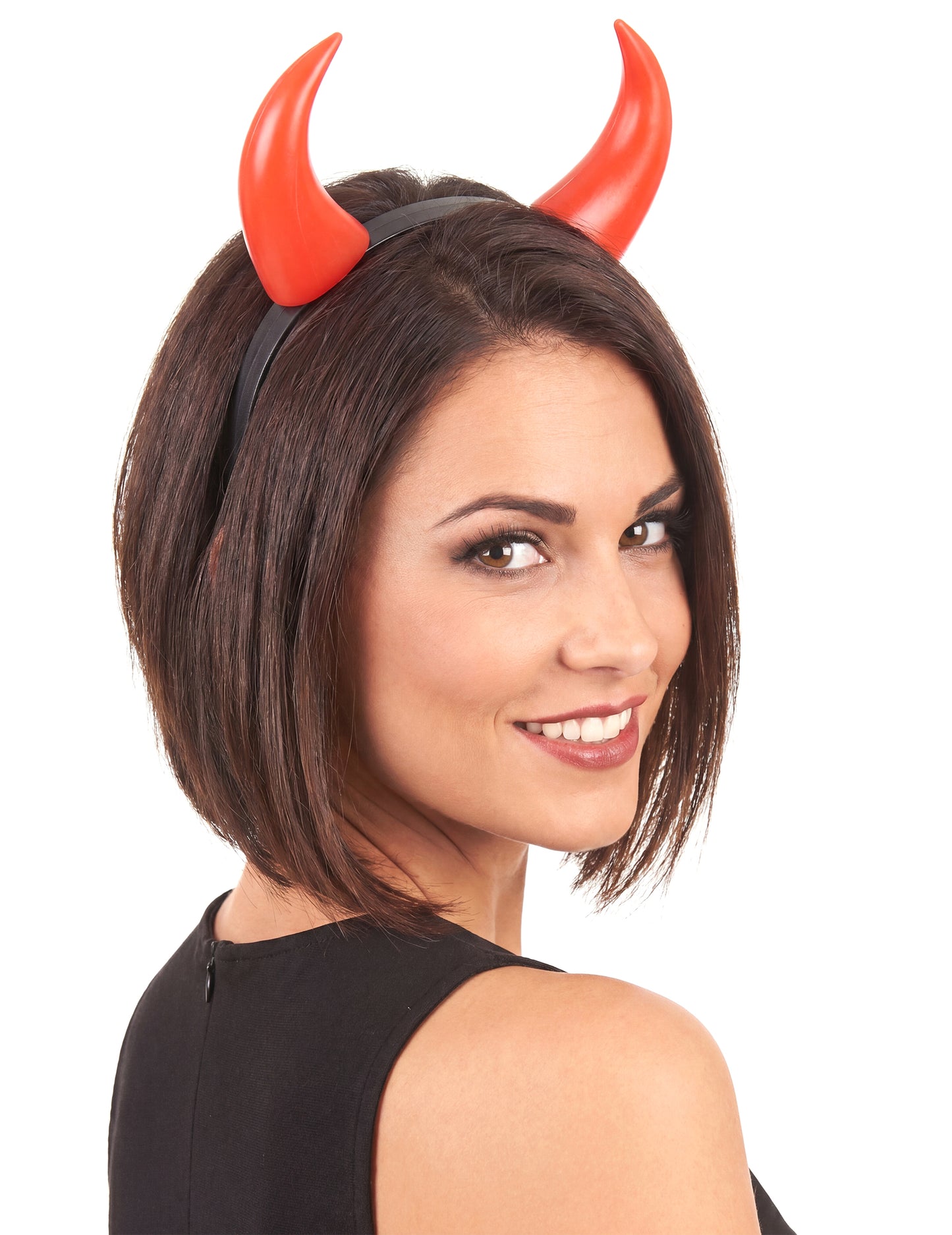 Halloween dospelé červené rohy