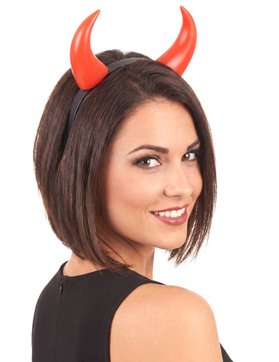 Halloween dospelé červené rohy