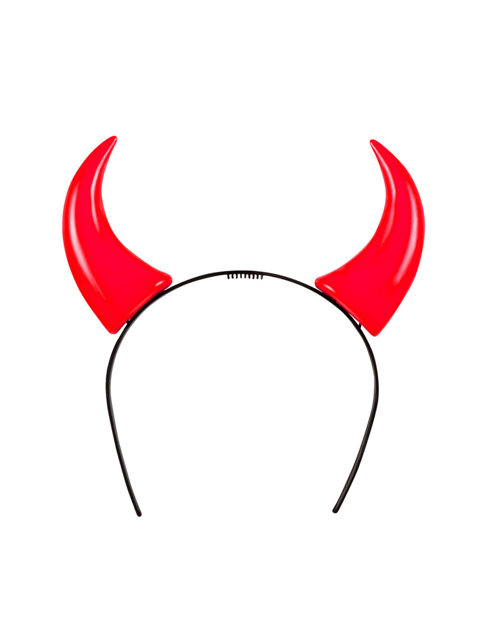 Vue de face du serre-tête cornes d'Halloween pour enfant