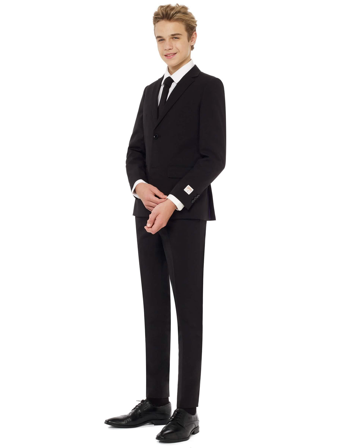 Bočný pohľad na kostým Mr. Black Opposuits™