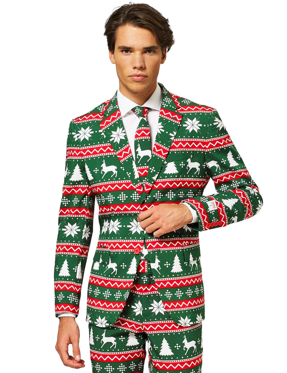 Pohľad spredu na kostým Mr. Festive pre muž