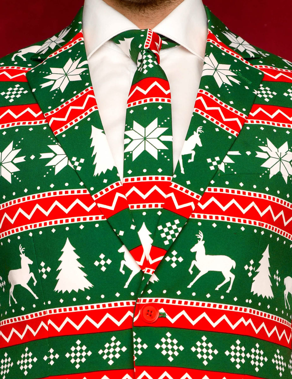 Detail kravaty a goliera kostýmu Mr. Festive pre muž