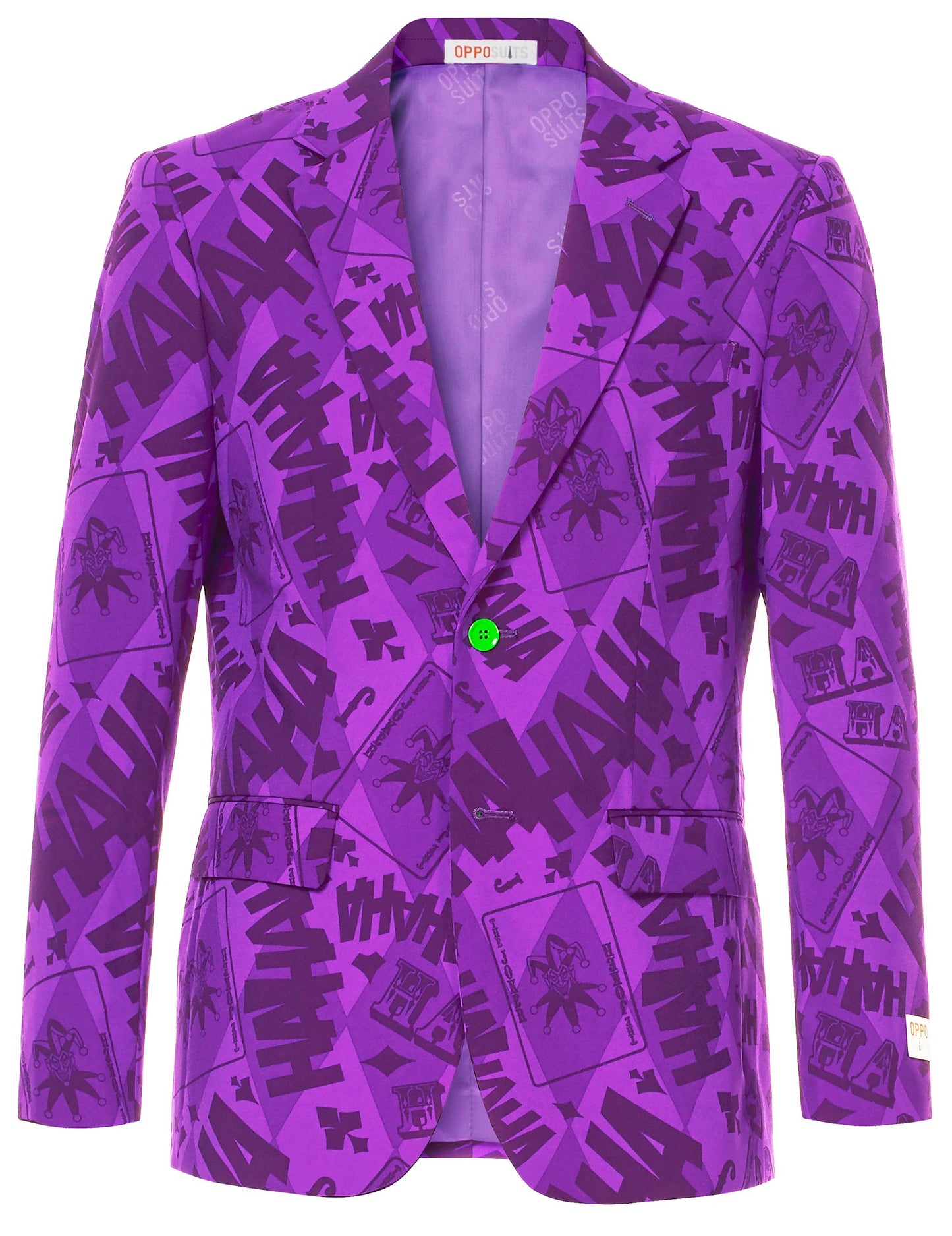 Vue de face de la veste du Costume Mr. Joker Opposuits