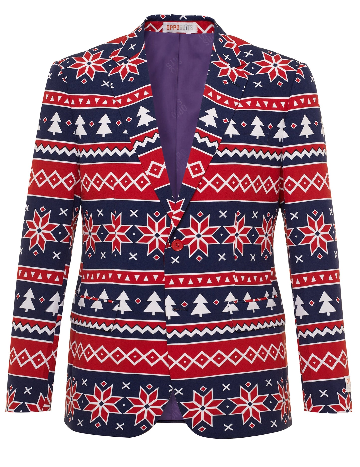Vue de face de la veste du costume Mr. Nordic Xmas
