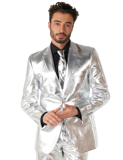 Kostým pán Shiny strieborný muž proti