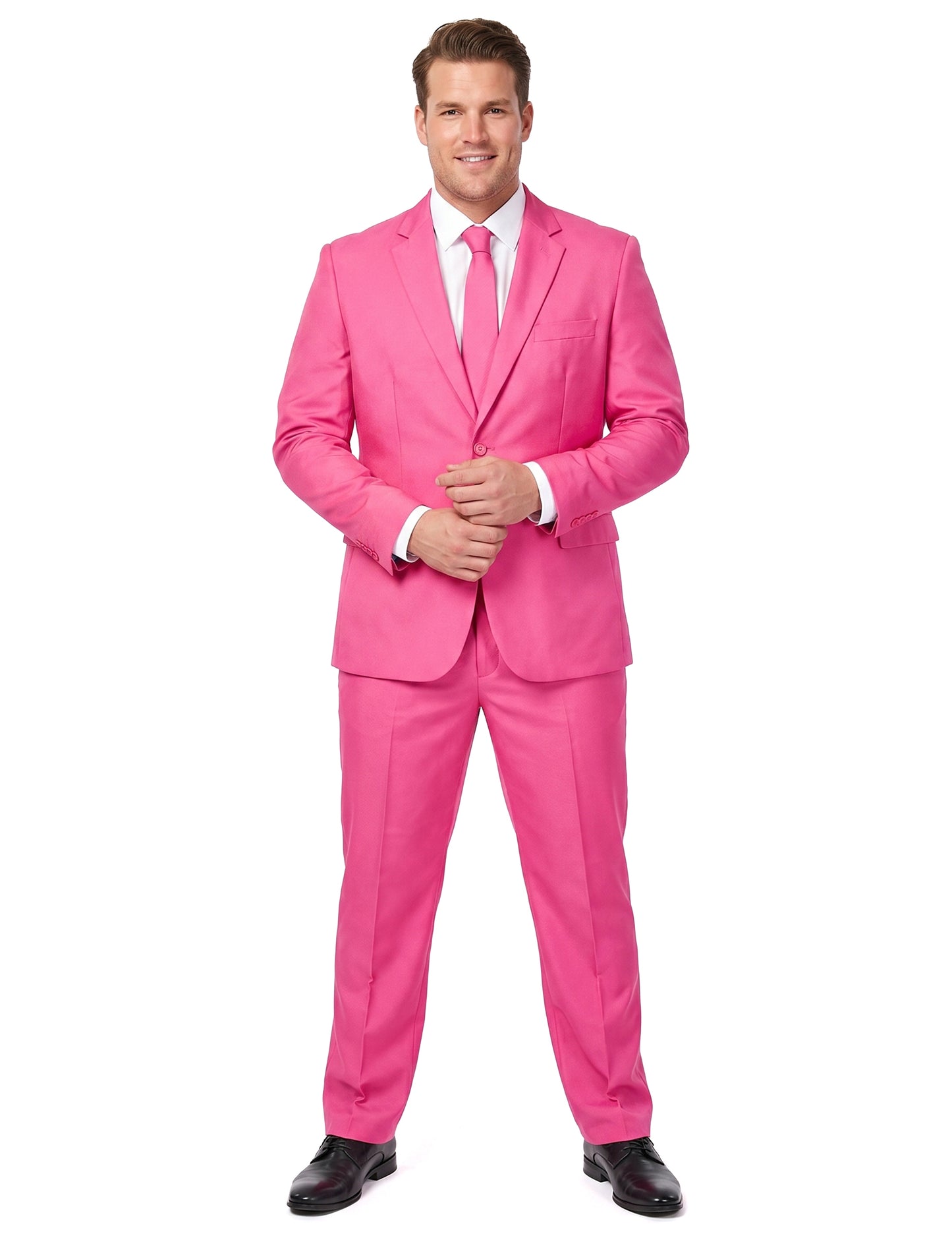 Pánsky oblek Mr. Solid v ružovej farbe Suitmeister™