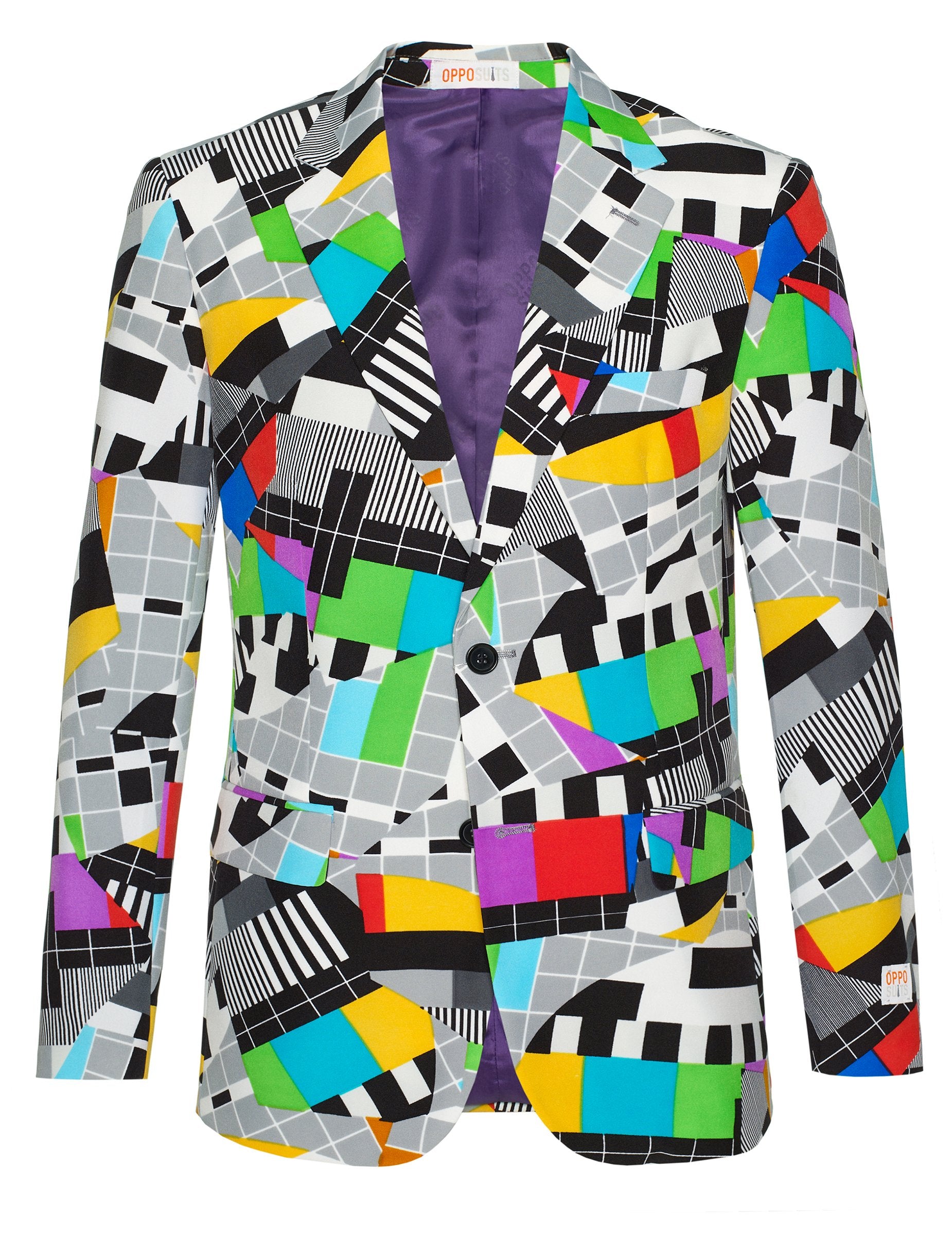 Vue de face de la veste du Costume Mr. Technicolor Opposuits pour homme