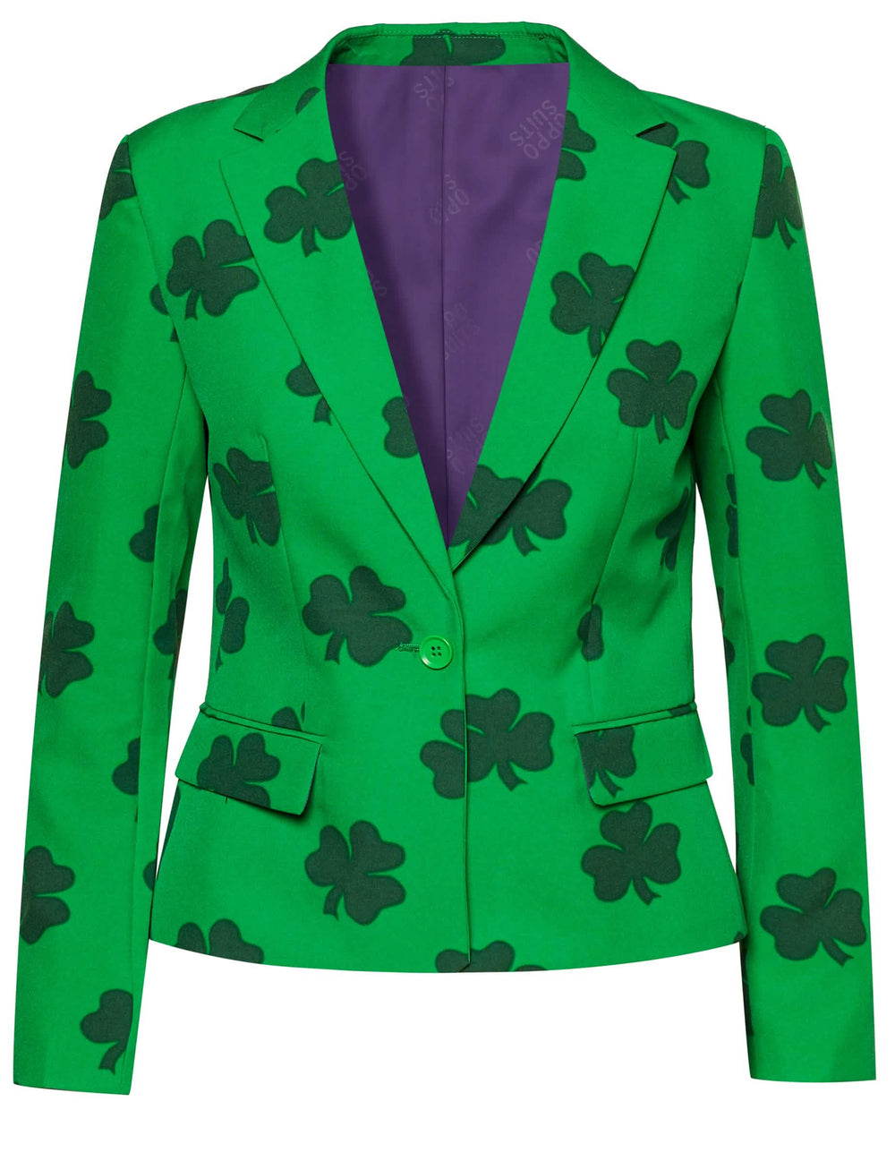 Detail saka kostýmu Mrs. Lucky Opposuits na svätého Patrika