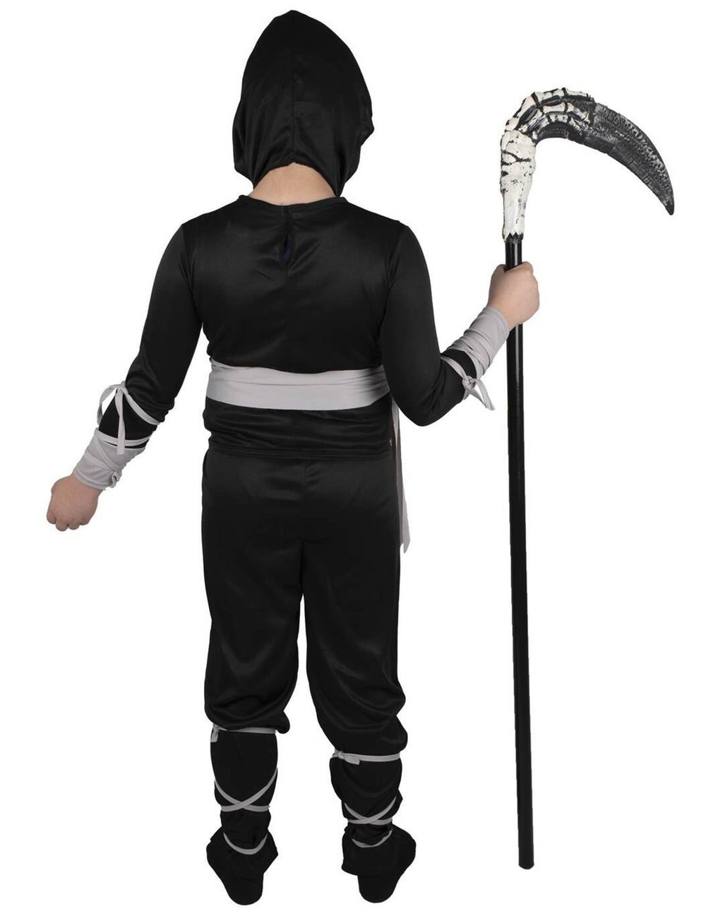 Vue de dos du déguisement de ninja squelette