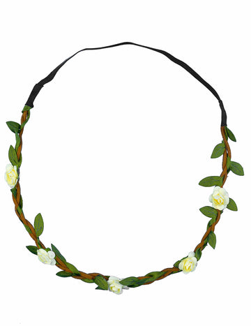 Koruna dospelých elastických bielych kvetov