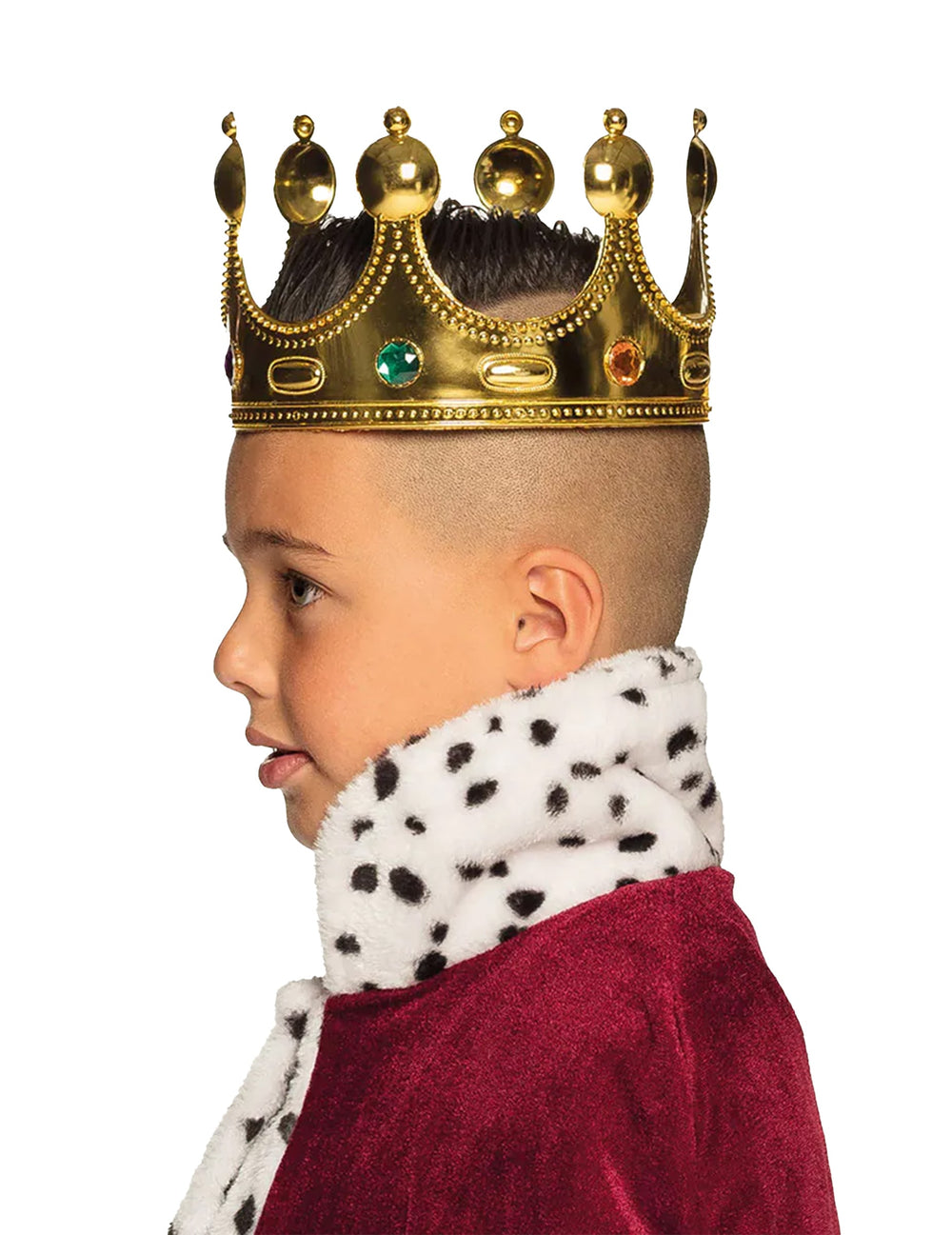Vue de profil de la couronne de roi pour enfant