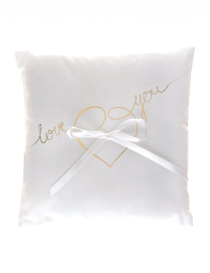 Alliances Cushion vás miluje biela a 18 x 18 cm
