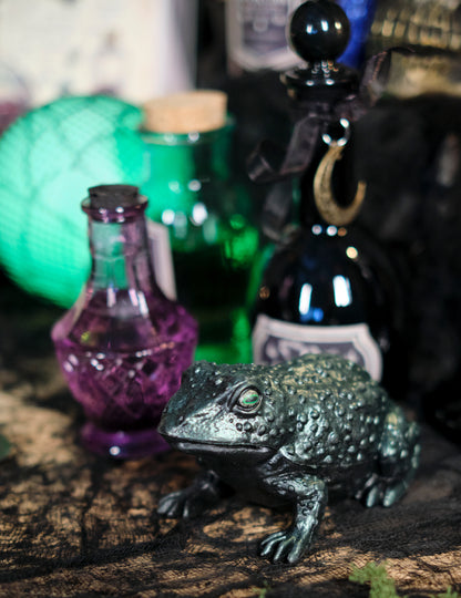 Dúhová zelená plastová ropucha 12.5 cm