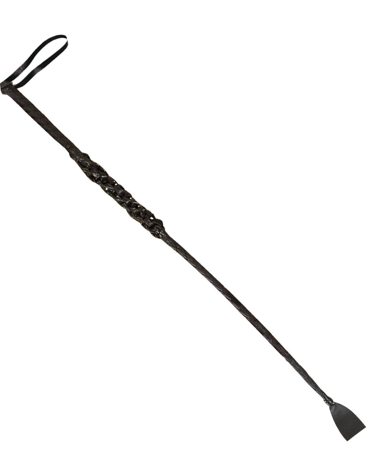 Cravache aspect cuir pour adulte noire