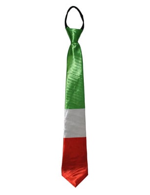 Cravate Italie pour adulte vert blanc rouge