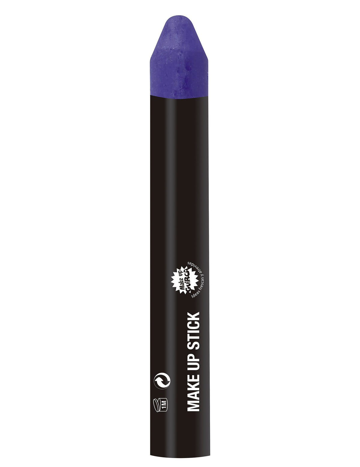 Vue de face du crayon de maquillage pour adulte et enfant violet