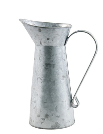 Zinkový džbán na mlieko s rúčkou 18 cm rustikálny vinobranie