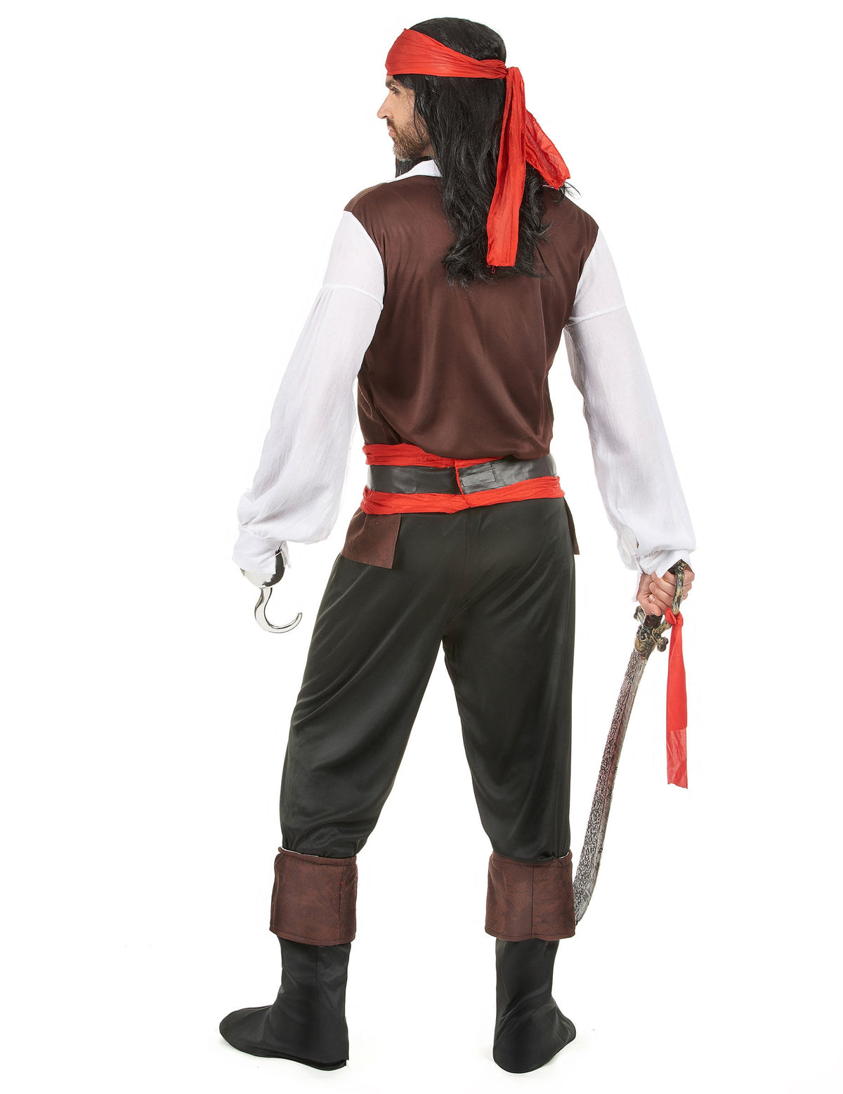 Vue de dos du déguisement de pirate pour homme