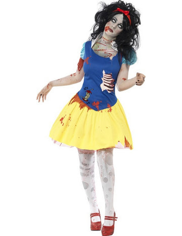 Ženská halloweenská rozprávková princezná zombie kostým