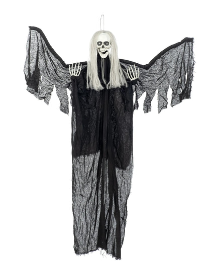 Dekorácia na zavesenie čierneho anjela Bright Death 110 cm