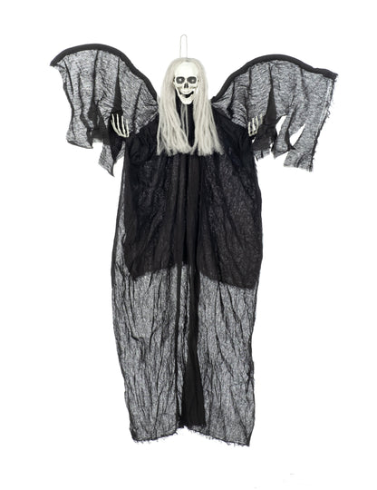 Dekorácia na zavesenie čierneho anjela Bright Death 110 cm