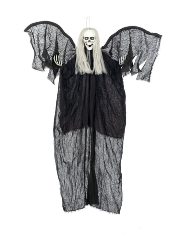 Dekorácia na zavesenie čierneho anjela Bright Death 110 cm