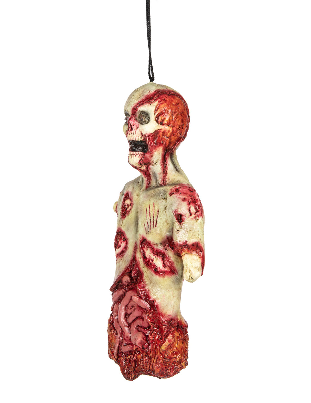 Vue de profil de la décoration à suspendre lumineuse zombie
