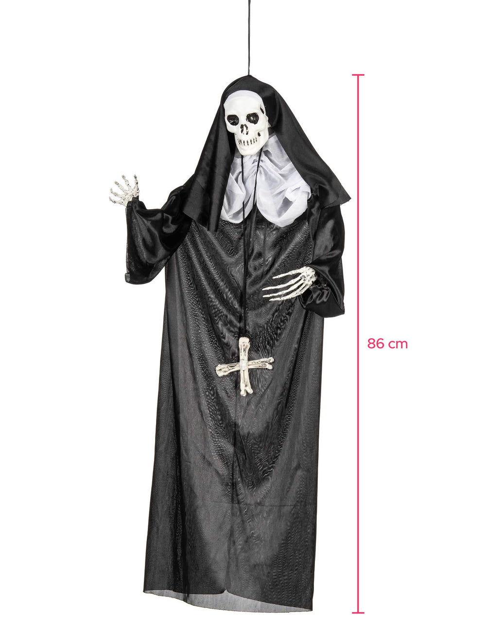 Rozmery závesnej dekorácie mníšky na halloween