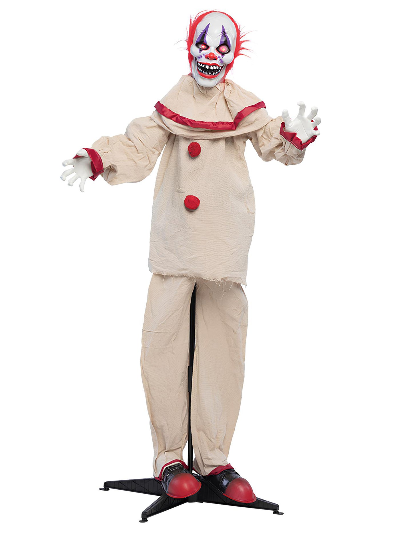 Animovaný dekorácia strašidelný klaun 153 cm