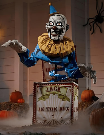 Animovaný klaunový dekorácia Jack v rámčeku 180 cm