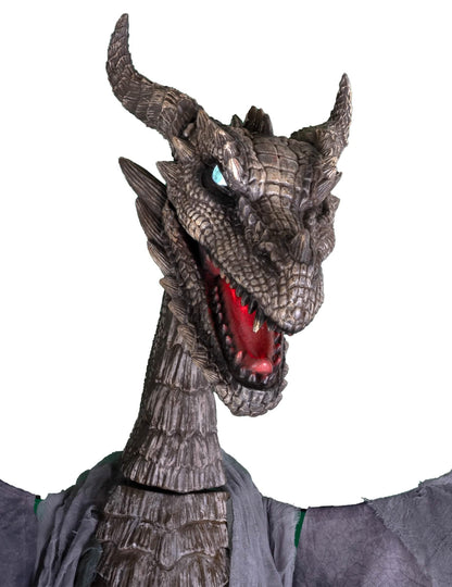 Animovaná dekorácia ohňochrliaci drak 200 x 187 cm