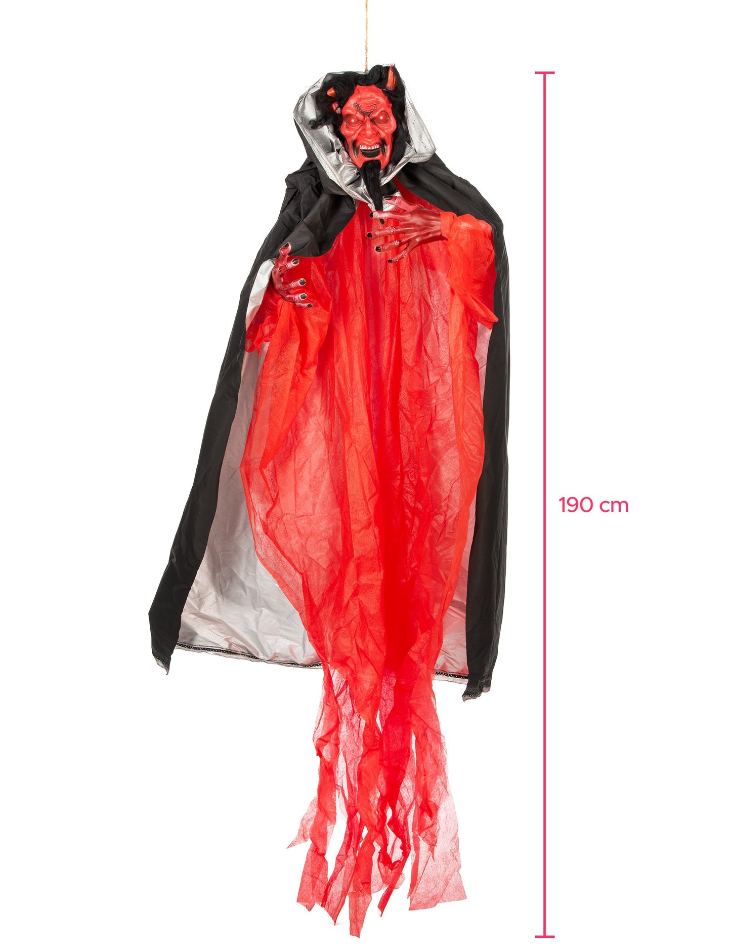 Animovaná a jasná dekorácia démonov 190 cm