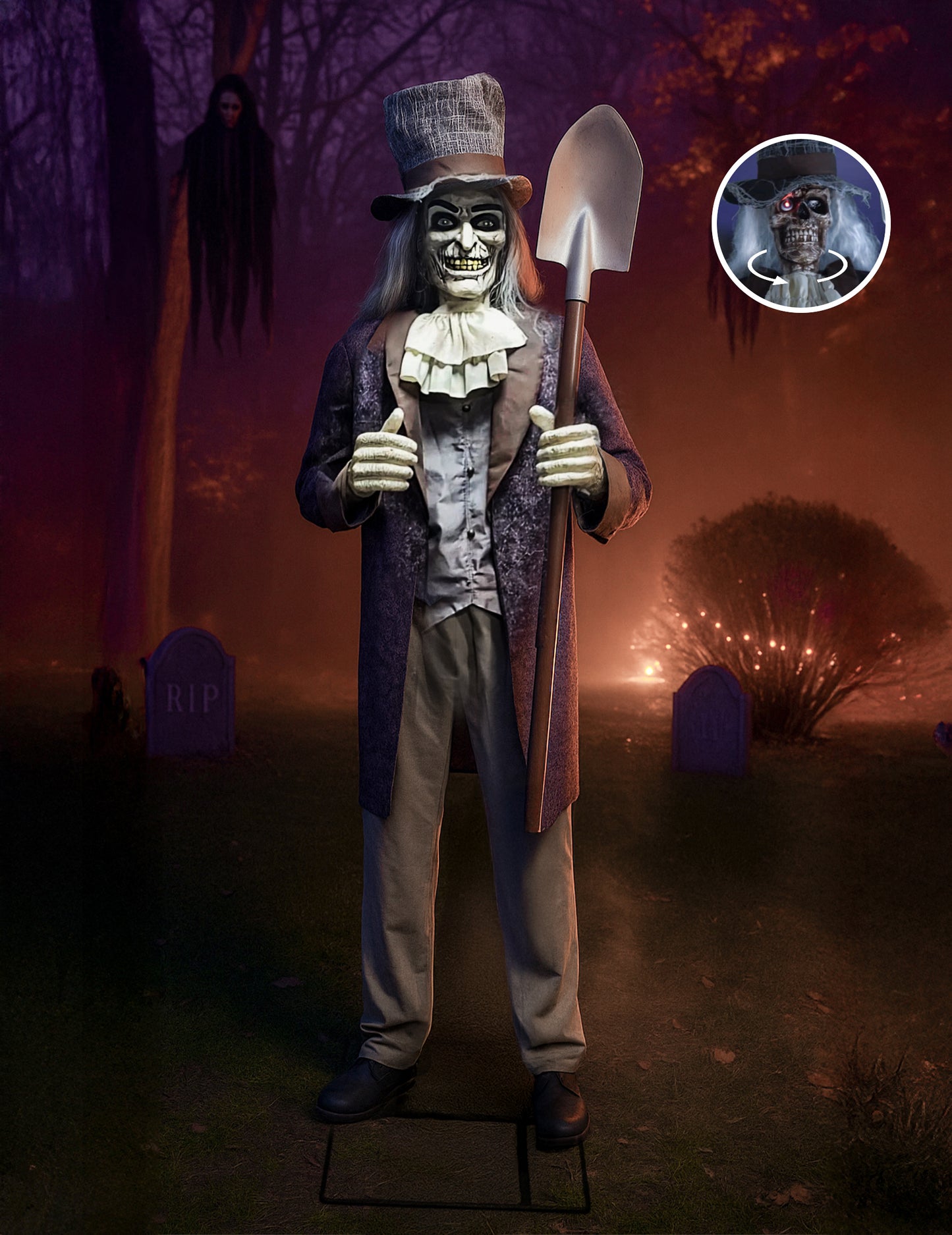 Animovaná dekorácia a zvukový hrob 200 cm