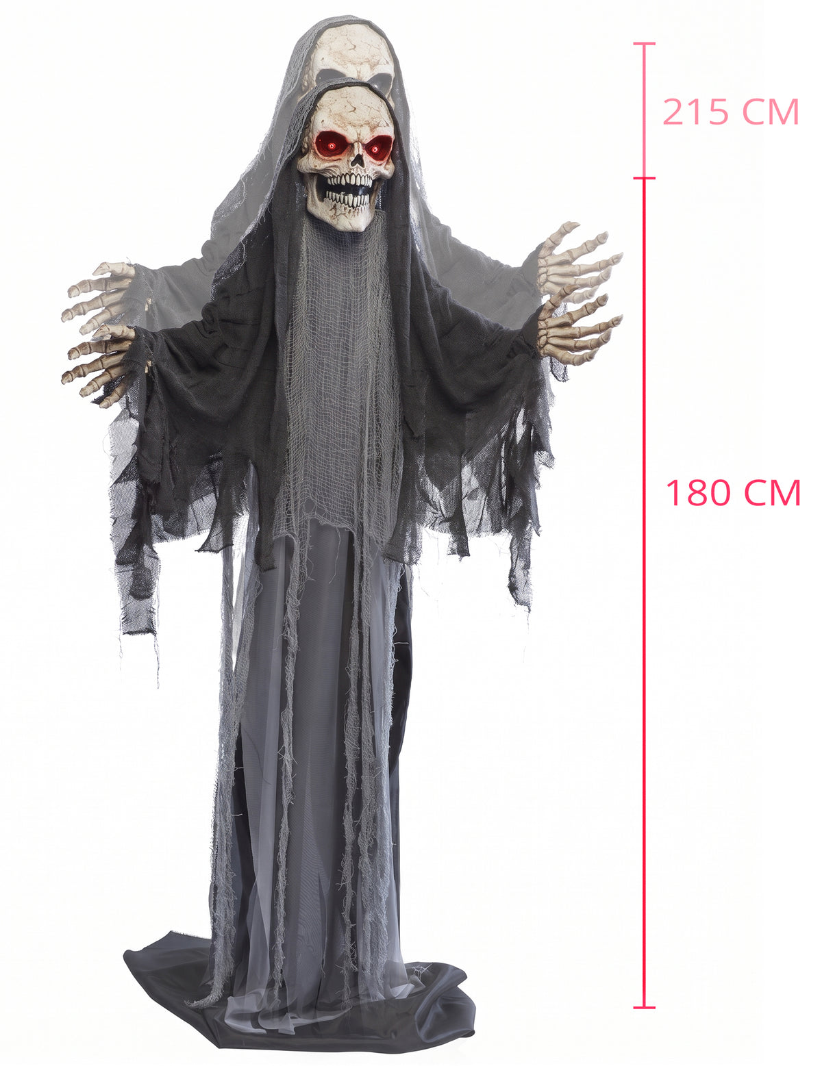 Animovaná dekorácia roztiahnuteľný žnec s pohybom 180 až 215 cm