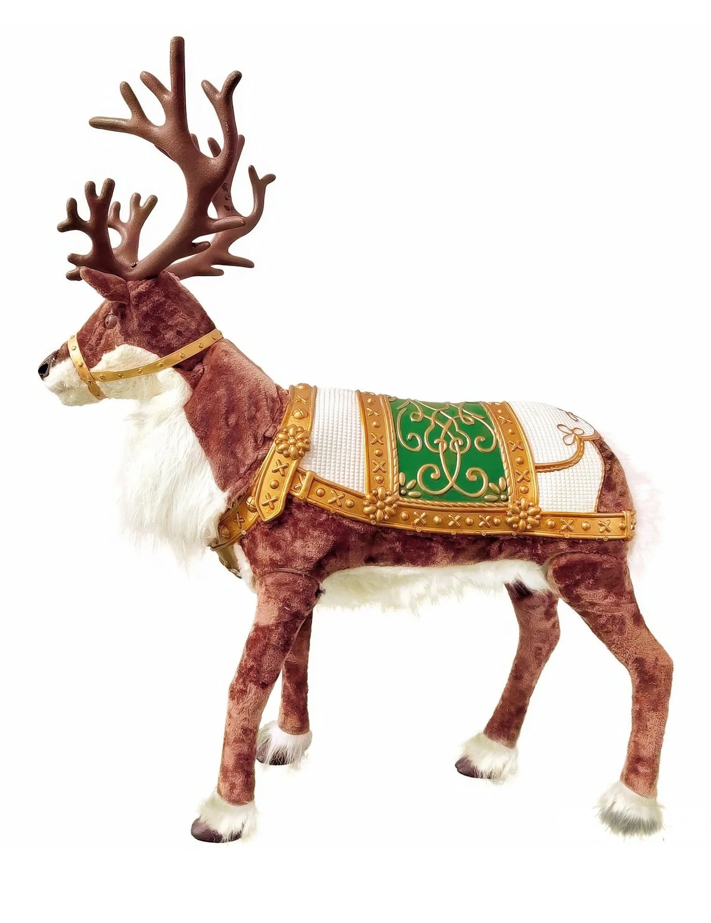 Animovaná vianočná dekorácia so sobami so zvukom a pohybom 143 cm