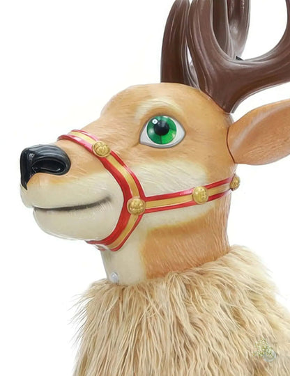 Animovaná vianočná dekorácia, rozmarný sob, 120 cm