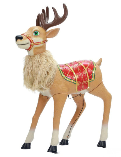 Animovaná vianočná dekorácia, rozmarný sob, 120 cm