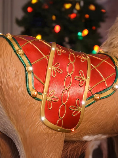 Animovaná vianočná dekorácia, rozmarný sob, 120 cm