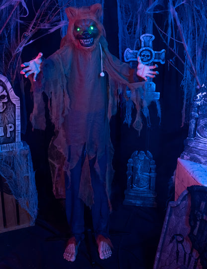 Animovaný zvuk a ľahká dekorácia zlý vlk 160 cm