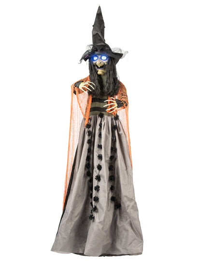 Animovaná, zvuková a svetelná závesná dekorácia čarodejnice 183 cm