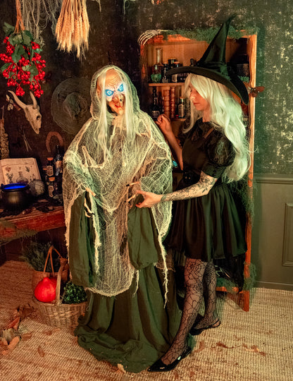 Animovaný zvuk a ľahká dekorácia čarodejnica Andromeda 153 cm