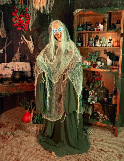 Animovaný zvuk a ľahká dekorácia čarodejnica Andromeda 153 cm