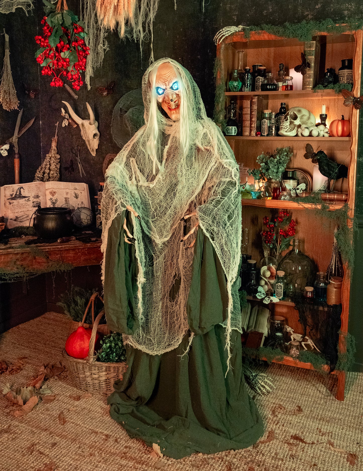 Animovaný zvuk a ľahká dekorácia čarodejnica Andromeda 153 cm