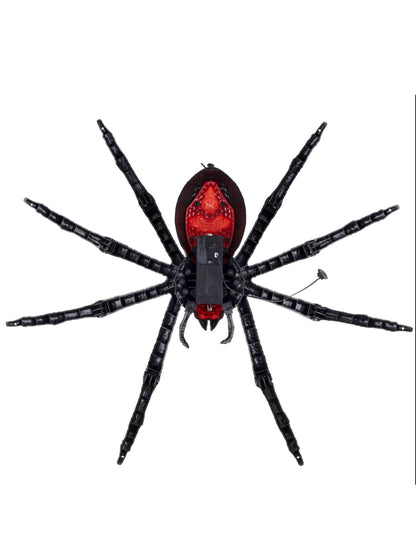 Zvuková a svetelná dekorácia čierna tarantula 70 x 15 x 42 cm