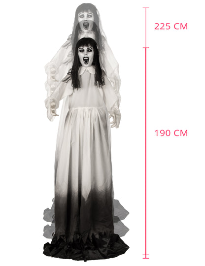 Animovaná dekorácia prízračná vdova, rozťahovacia, s pohybom 190 až 225 cm