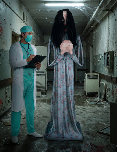 Animovaná dekorácia zombie požierač mozgov 200 cm